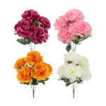 BUKIET PEONIA ZWYCZAJNA 5 GAŁĄZEK 35CM MIX 4 KOLORÓW