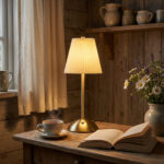 LAMPA LED STOŁOWA LTR3410 29,5CM KREM - obrazek 2